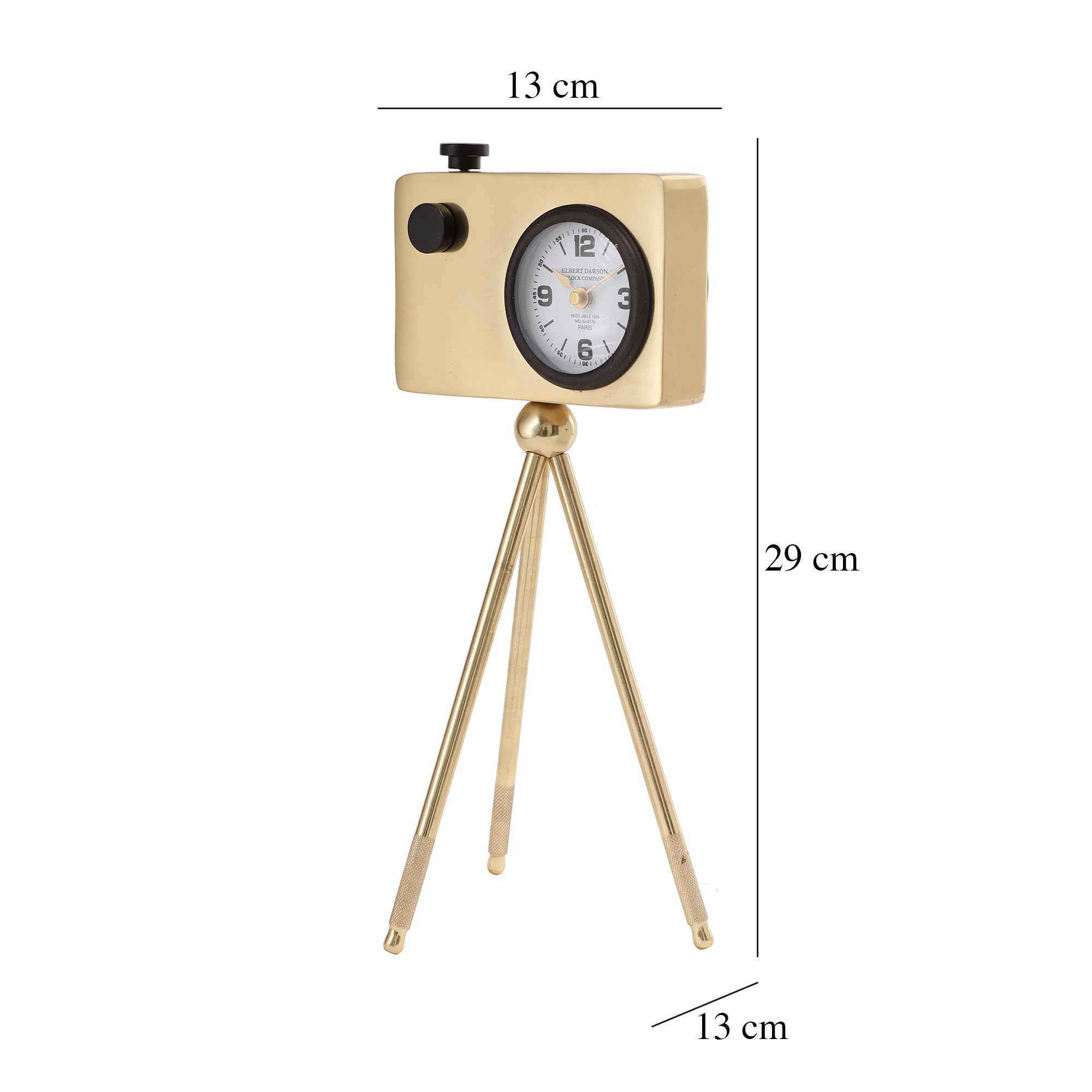 Cameratic Clock in Gold