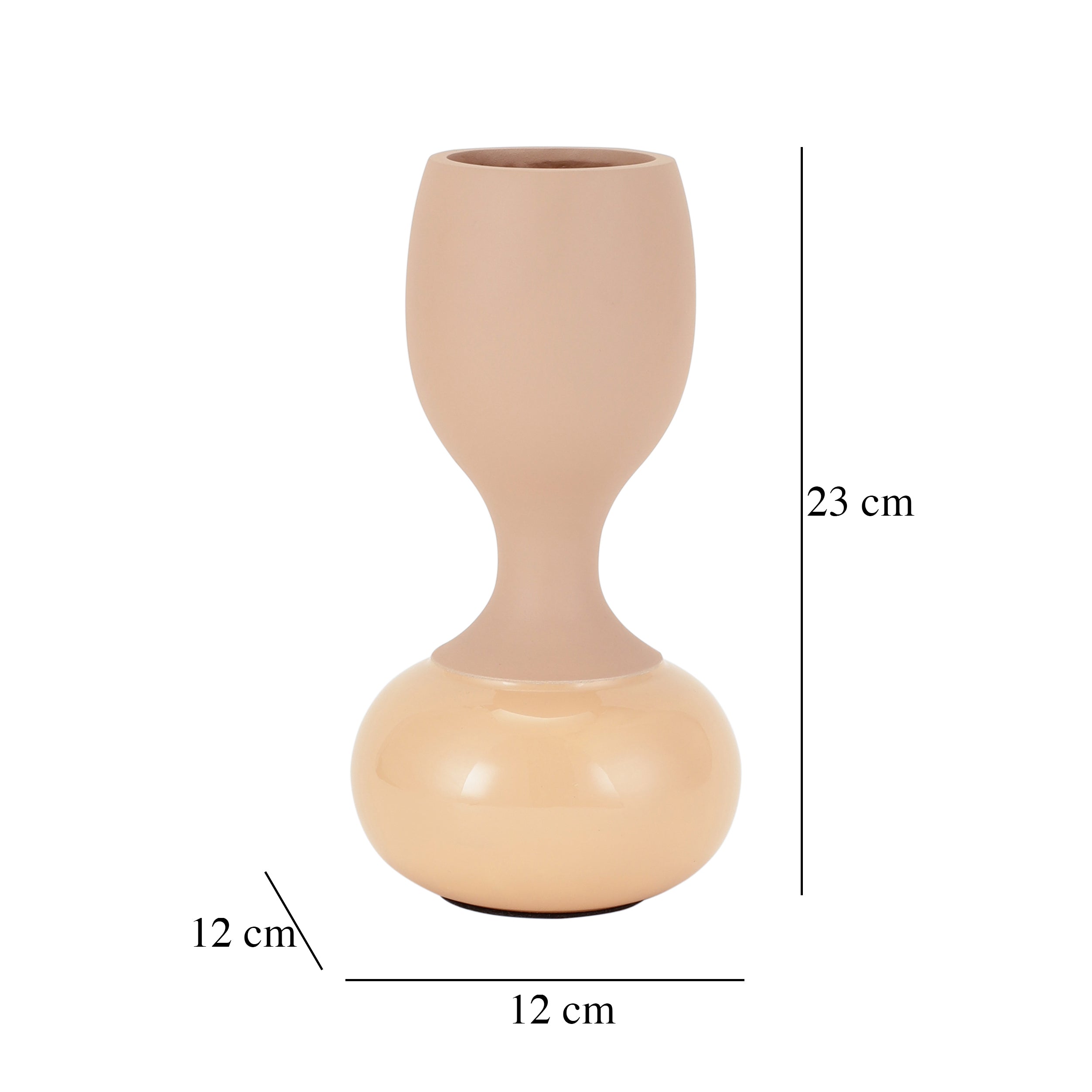 Chalice Peach Enamel Vase