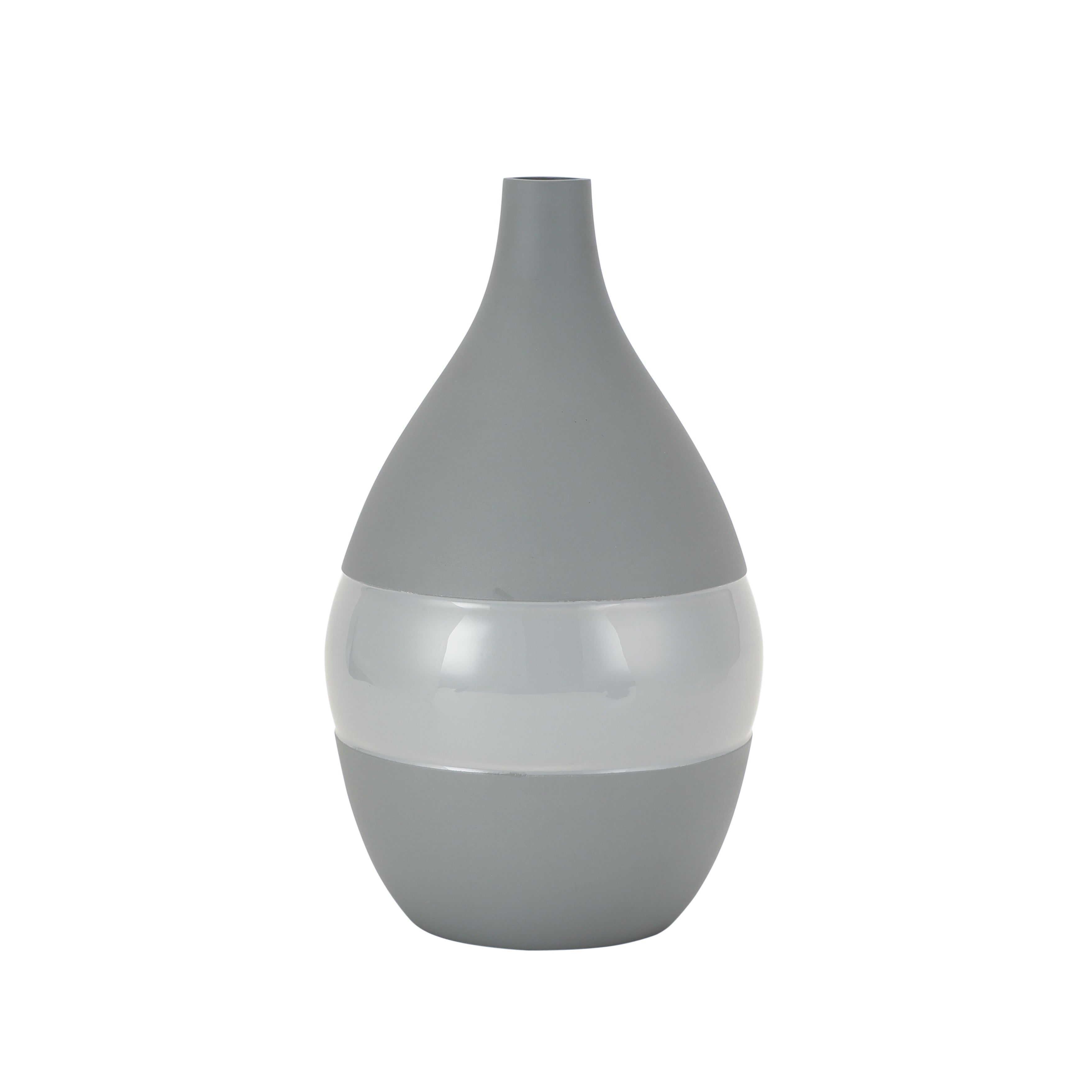 Vesera Grey Enamel Vase