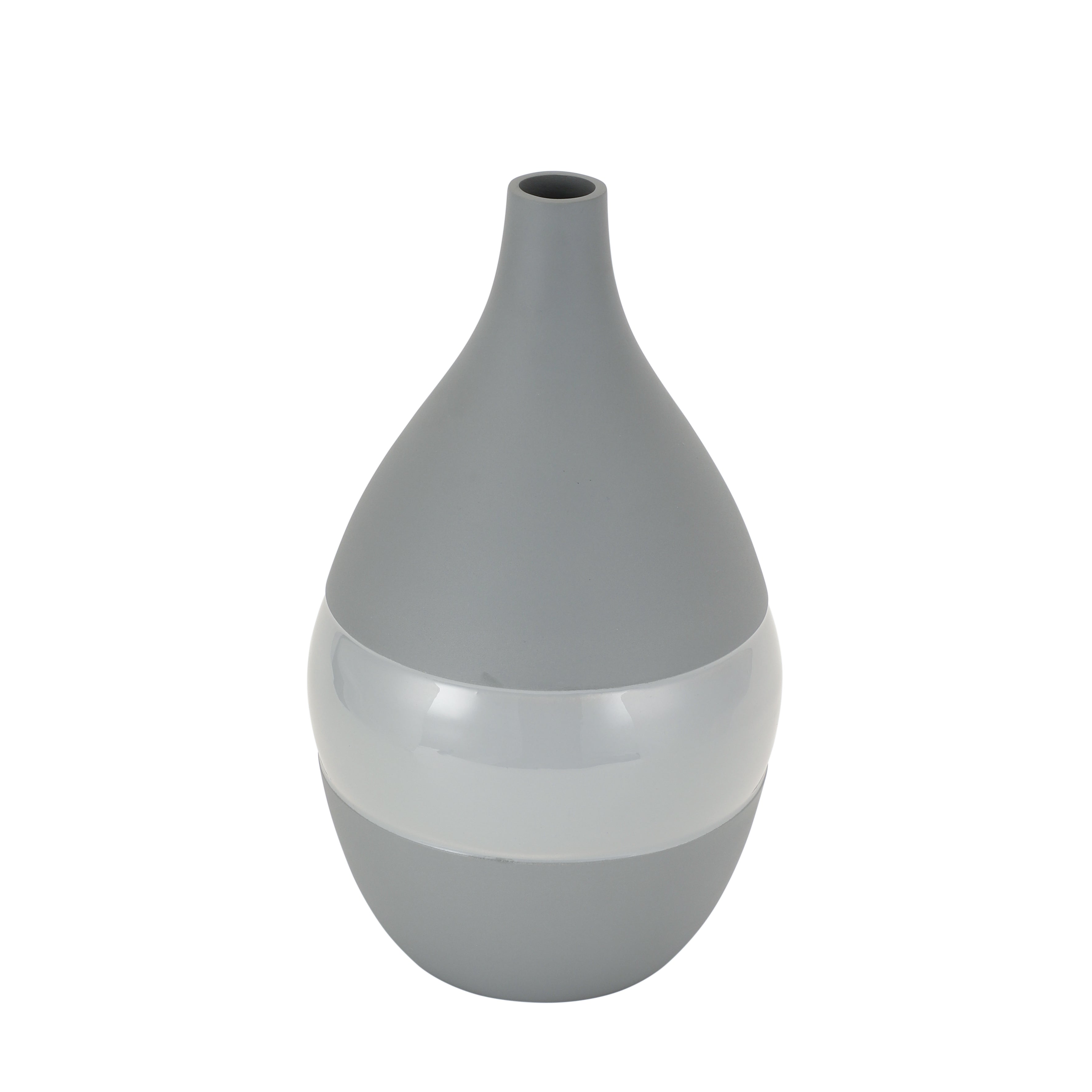 Vesera Grey Enamel Vase