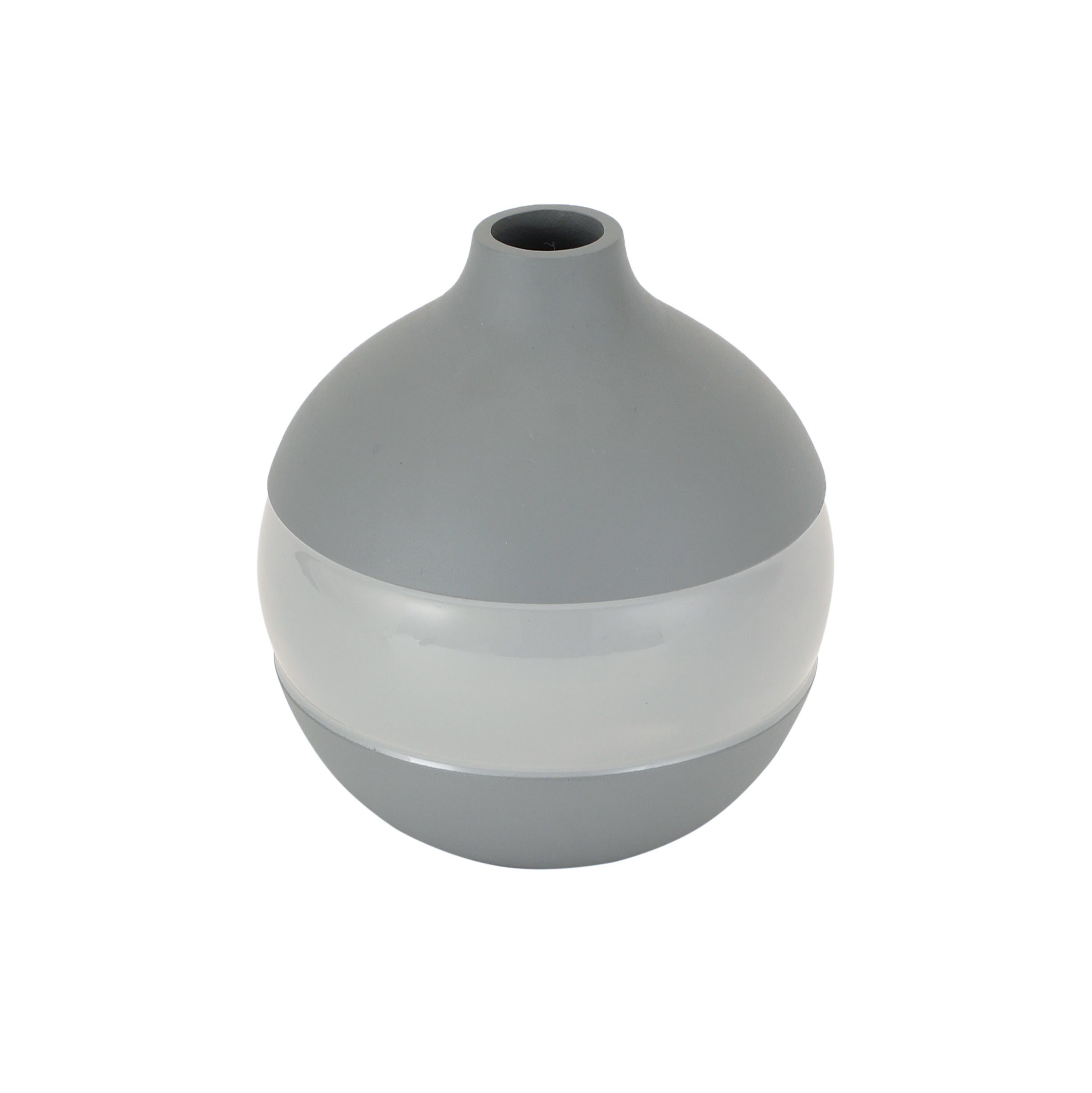 Klova Grey Enamel Vase