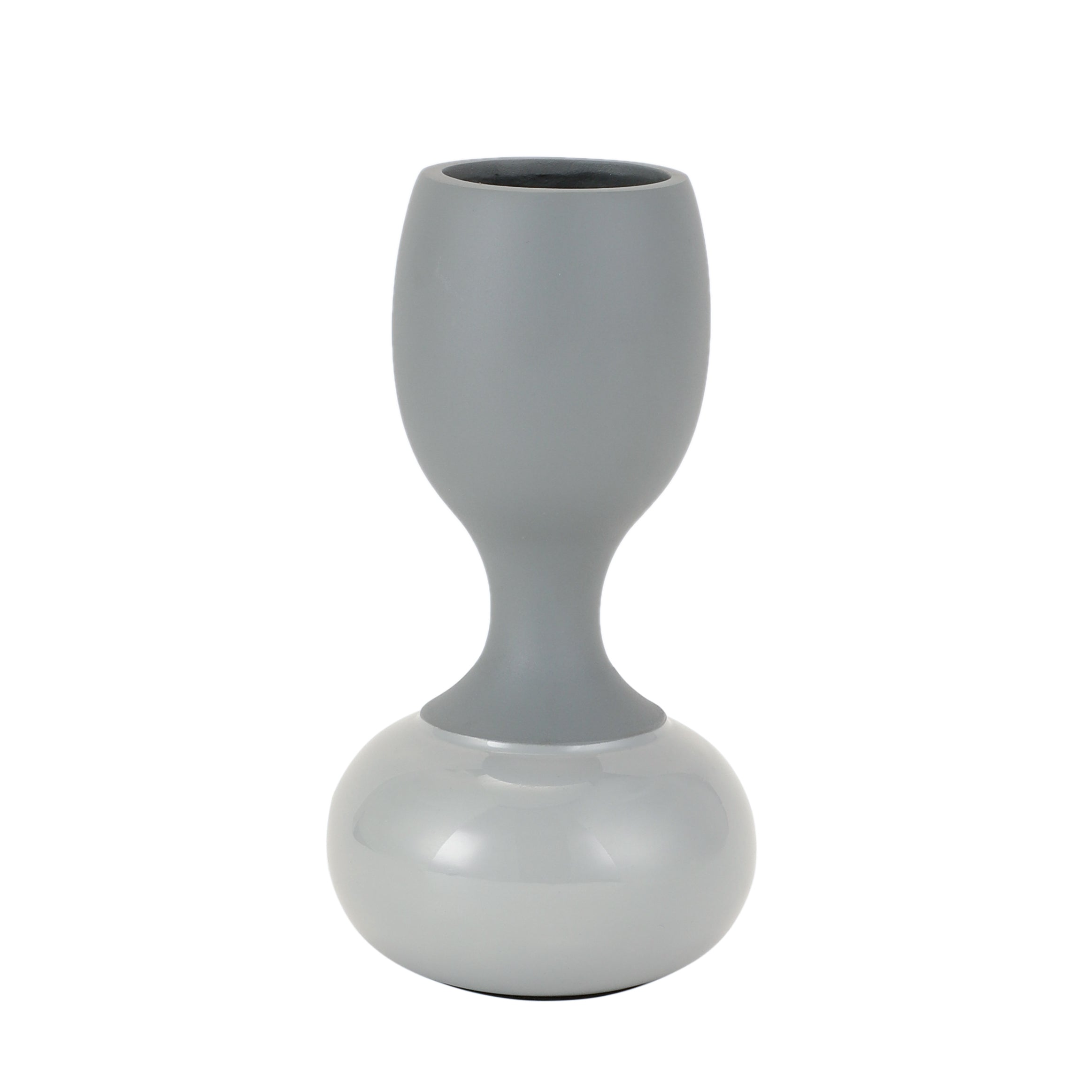 Chalice Grey Enamel Vase