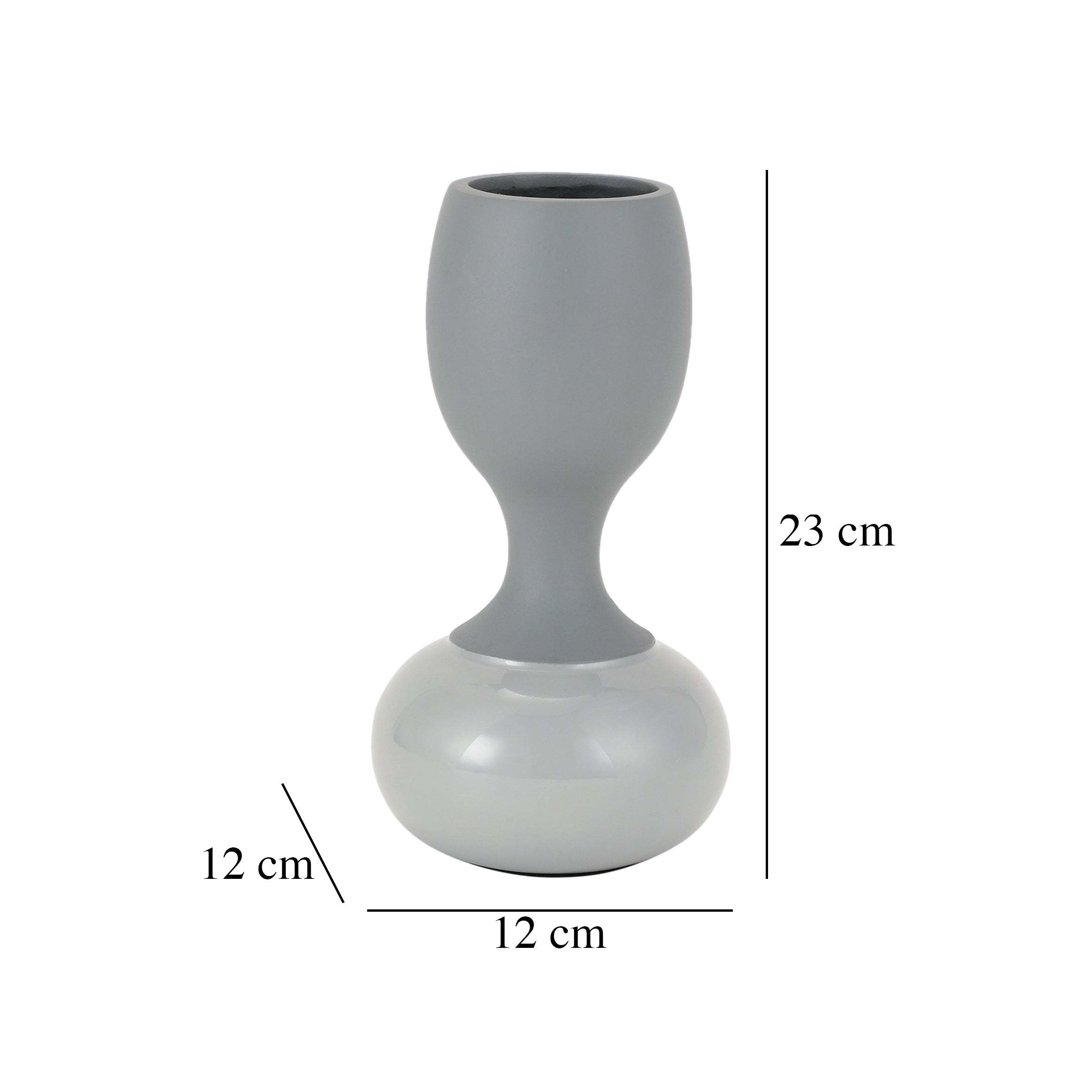 Chalice Grey Enamel Vase