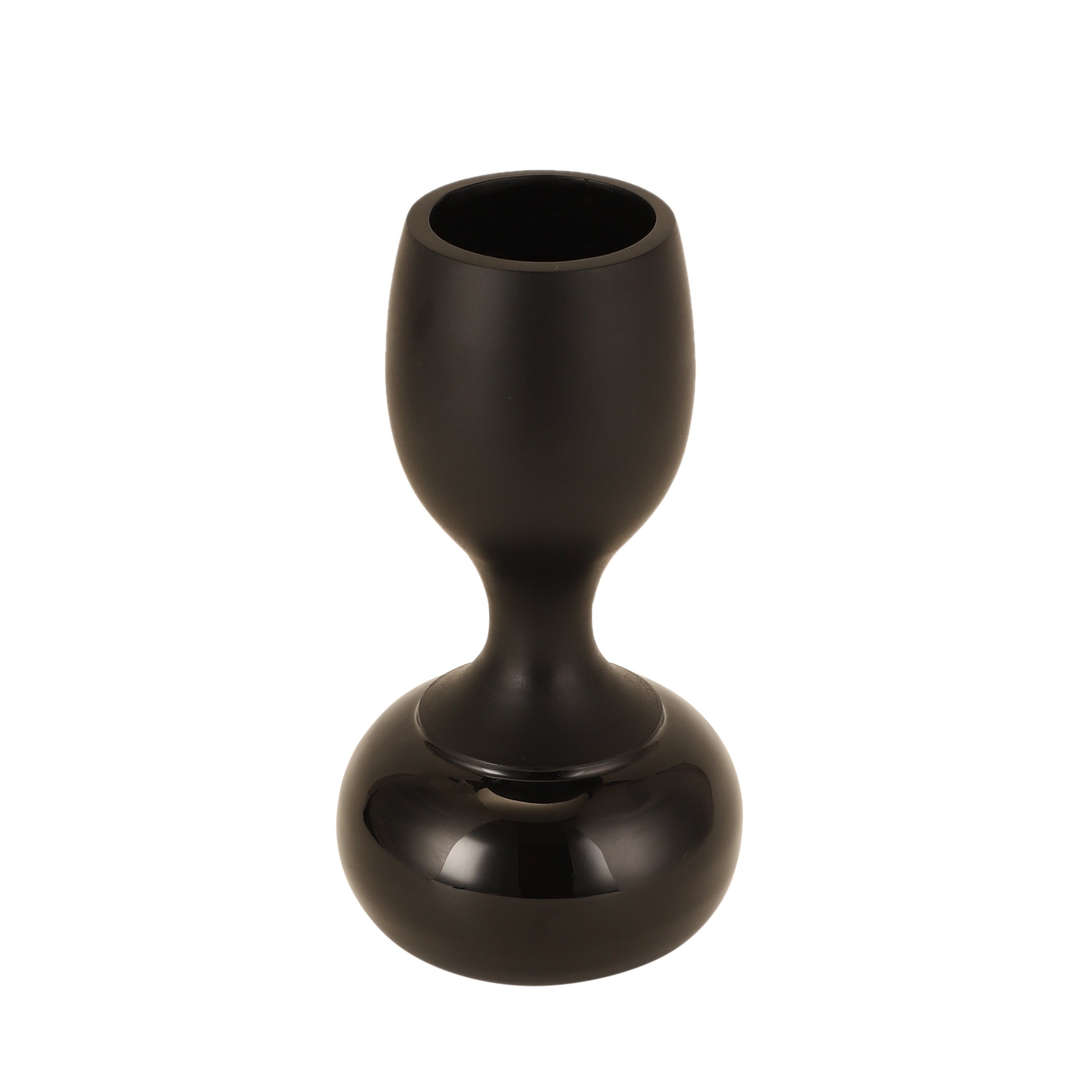 Chalice Black Enamel Vase