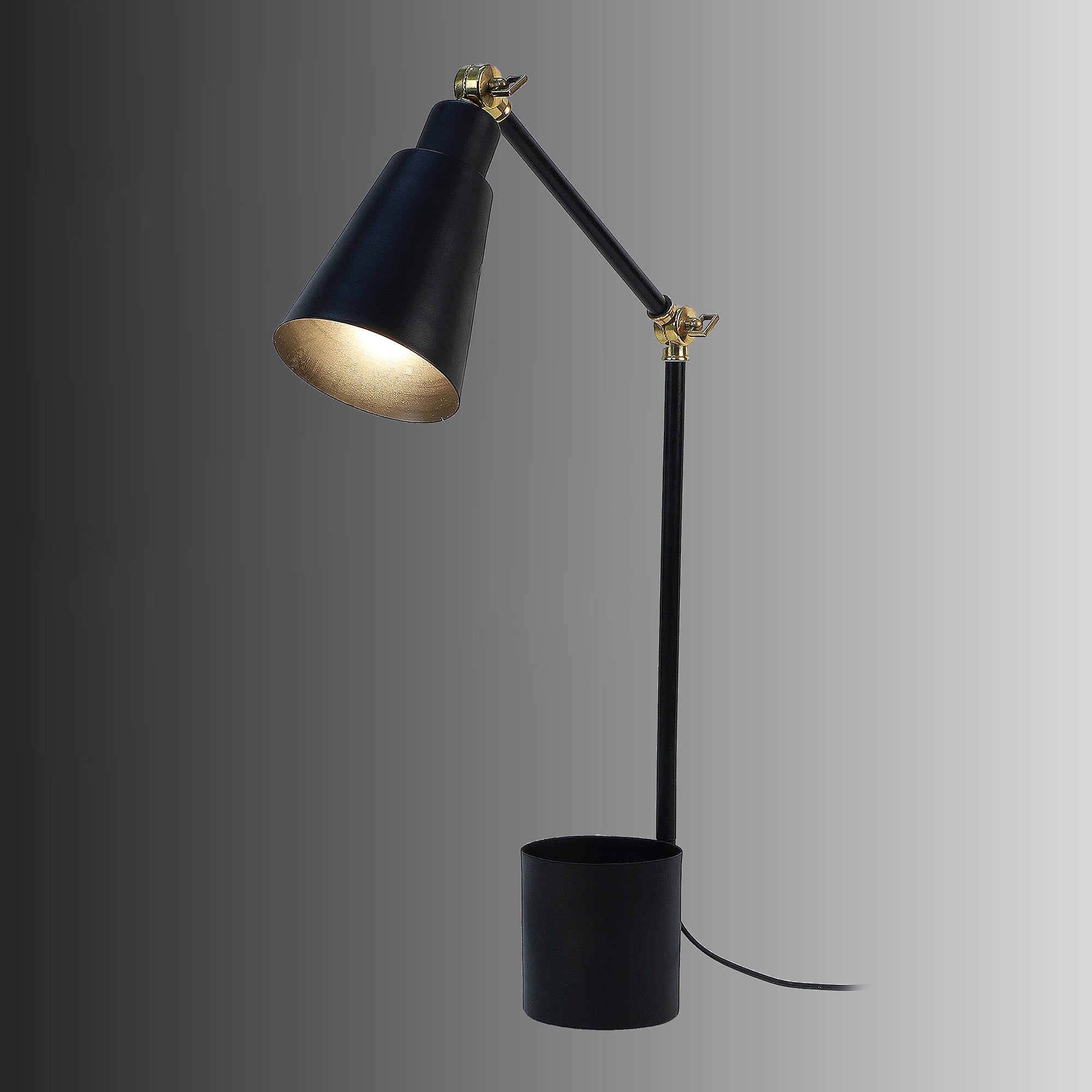 Designer Black Study Lamp With Metal Base By SS Lightings