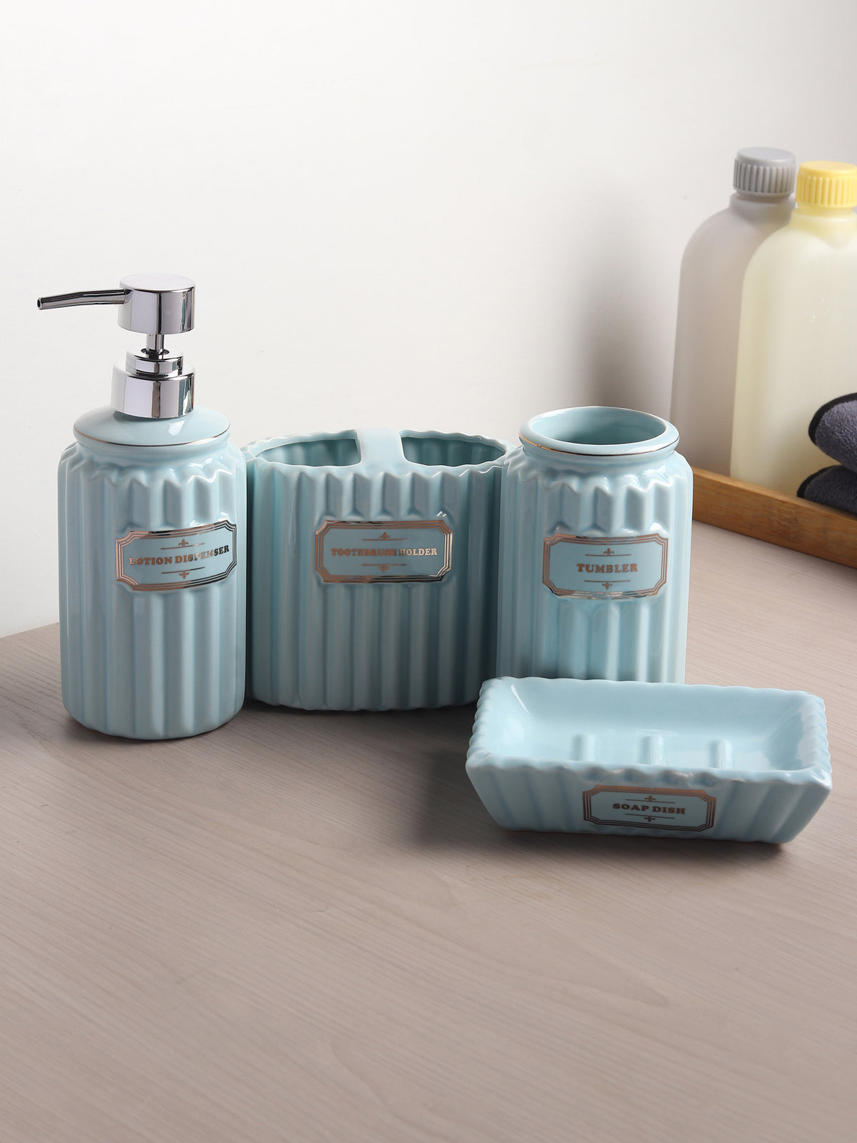 Valence Bathroom Set of 4 White
