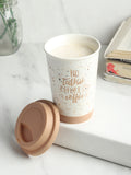 Coffee First Ceramic Mug Beige