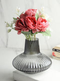 Whorl Black Glass Vase