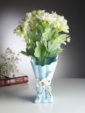 Isolde Fleur Small Blue Porcelain Vase