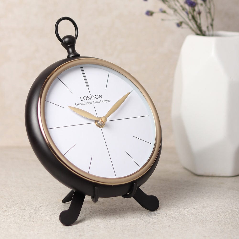Regal Standpoint Table Clock Black