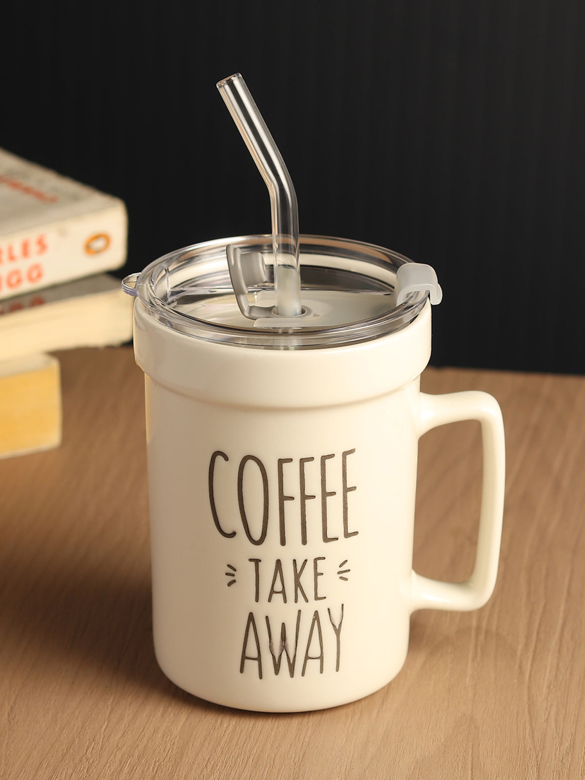 Percy White Ceramic TA Mug