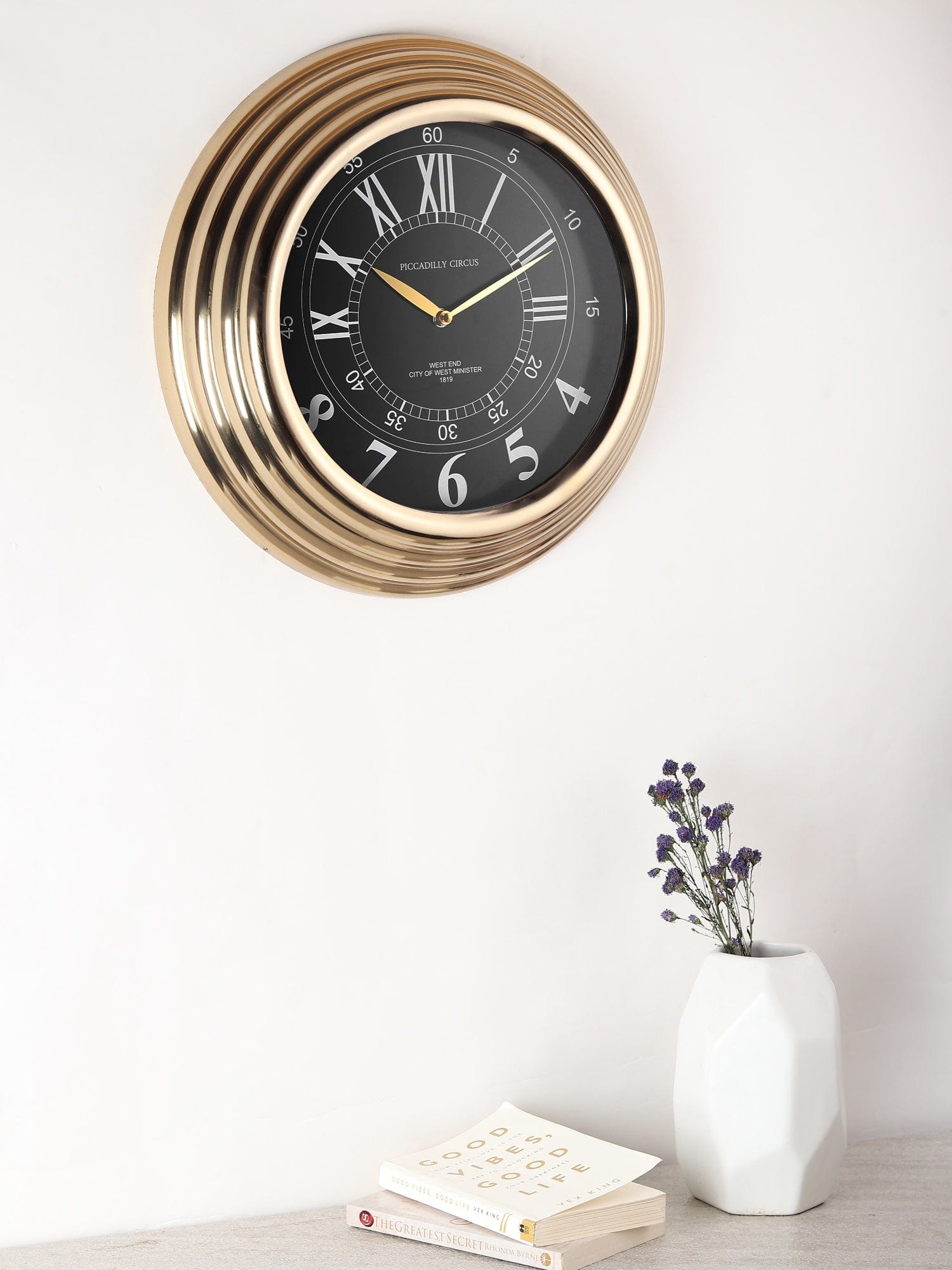 Gilded Ecliptic Wall Clock