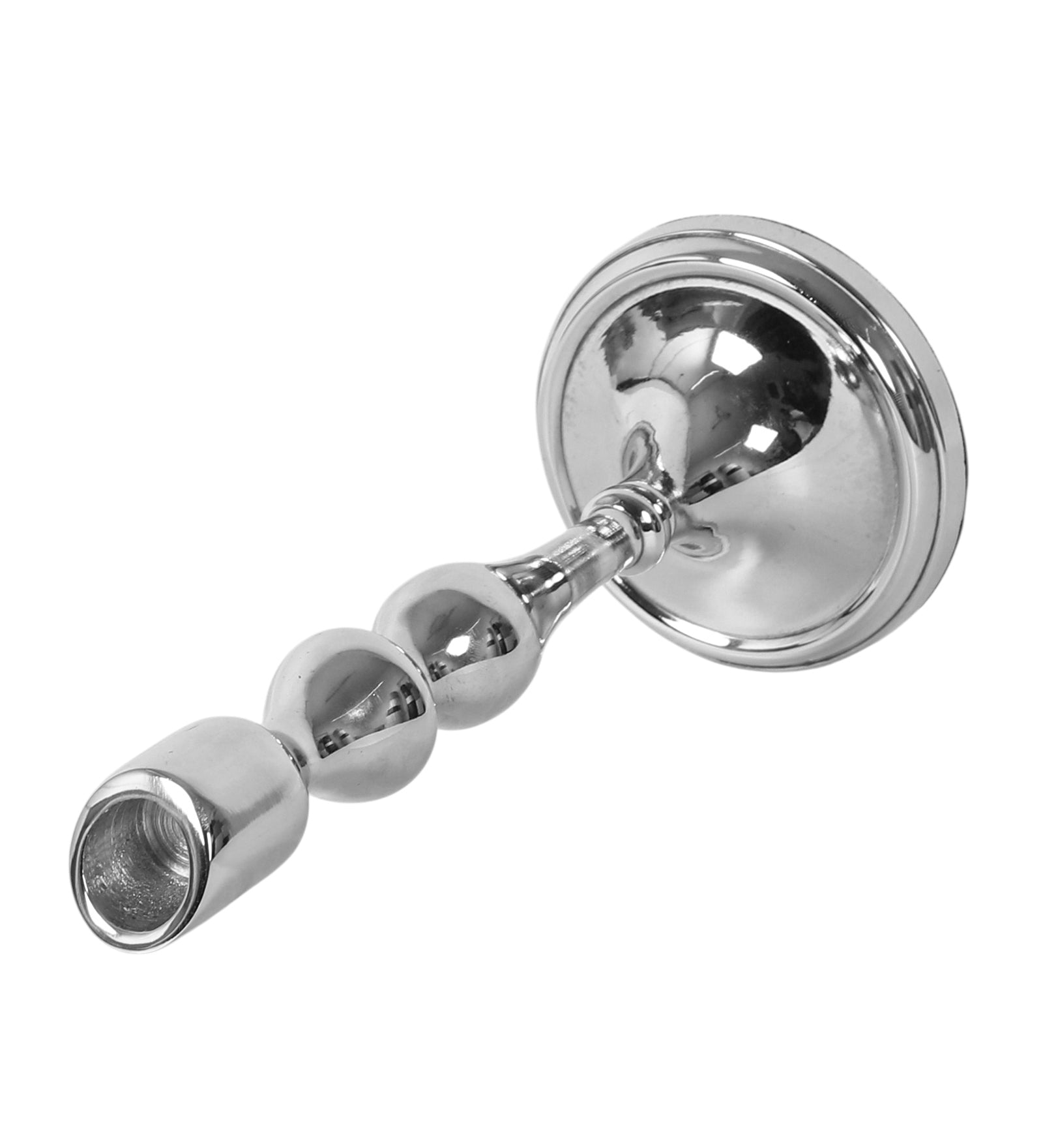 Lumora Small Silver Candleholder