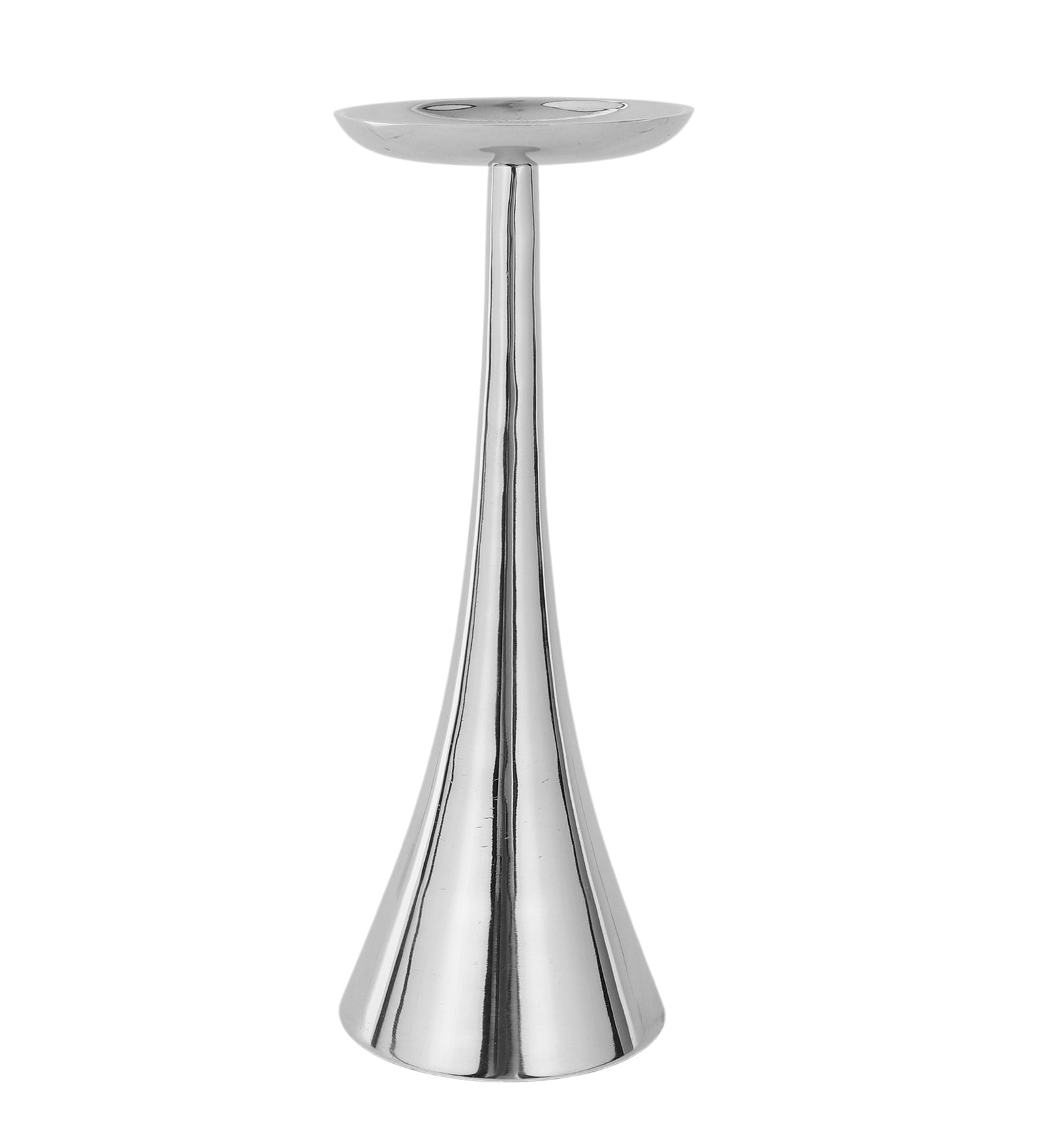 Aureus Tall Silver Pillar Candle Stand