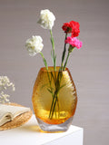 Solara Amber Crystal Vase Small