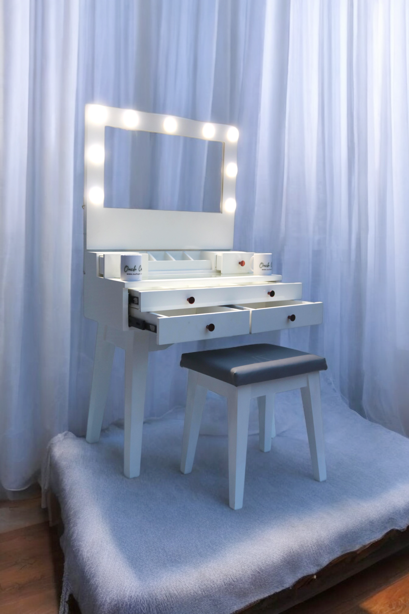 Evegny  Dressing Table with Mirror