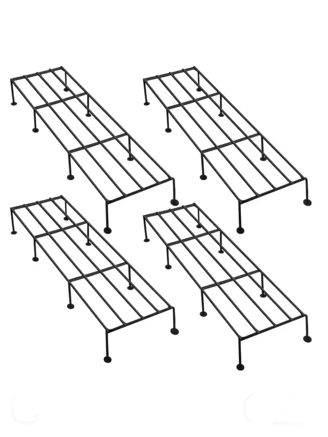 Elated Metal Plant Stand (Set Of 4) Black Rust Proof  Pot