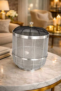 Luxury Metal Fruit Basket (Black & Silver) | Fruit Basket Hotel Restaurant Kitchen.