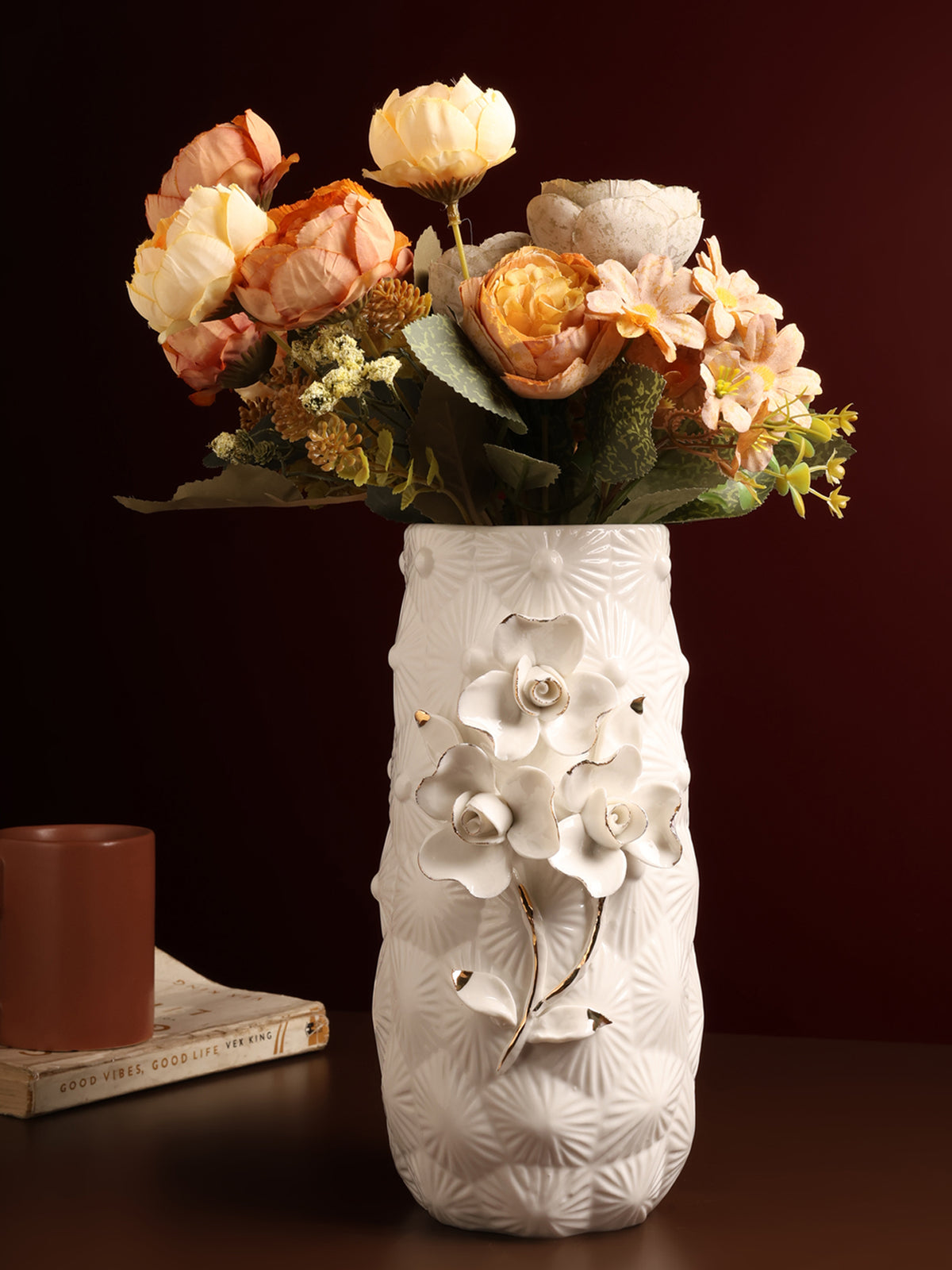 Elodie Fleur Pink  Porcelain Vase - Ouchcart