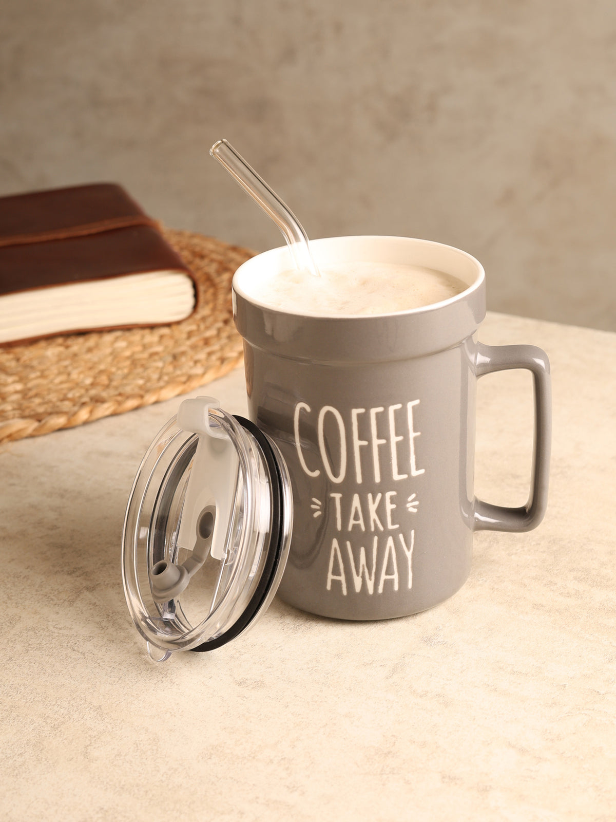 Mugsy Grey Ceramic TA Mug - Ouchcart