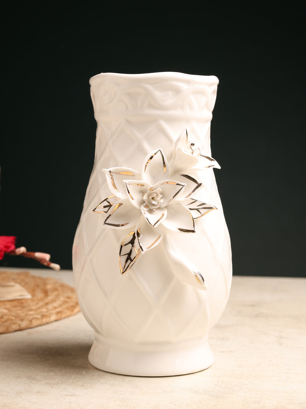 Margaux Fleur Porcelain Vase - Ouchcart