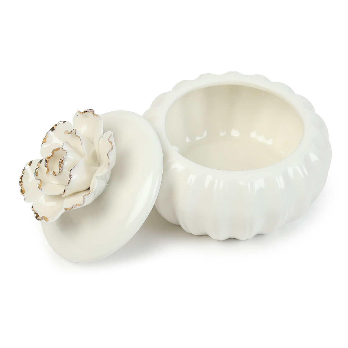 Ivory Blossom Porcelain Box