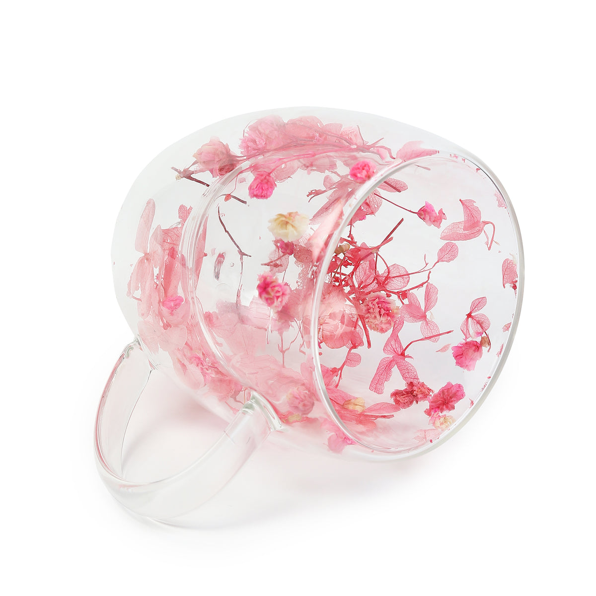 Dahlia Pink Glass Mug Small - Ouchcart