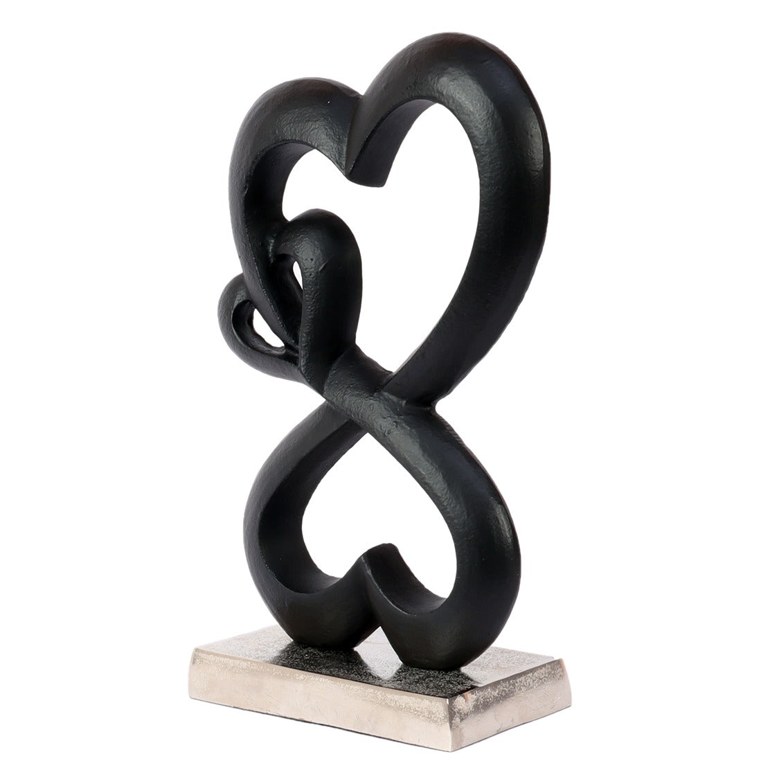 Family Heart Silver Base Small Sculpture - OUCHCART 