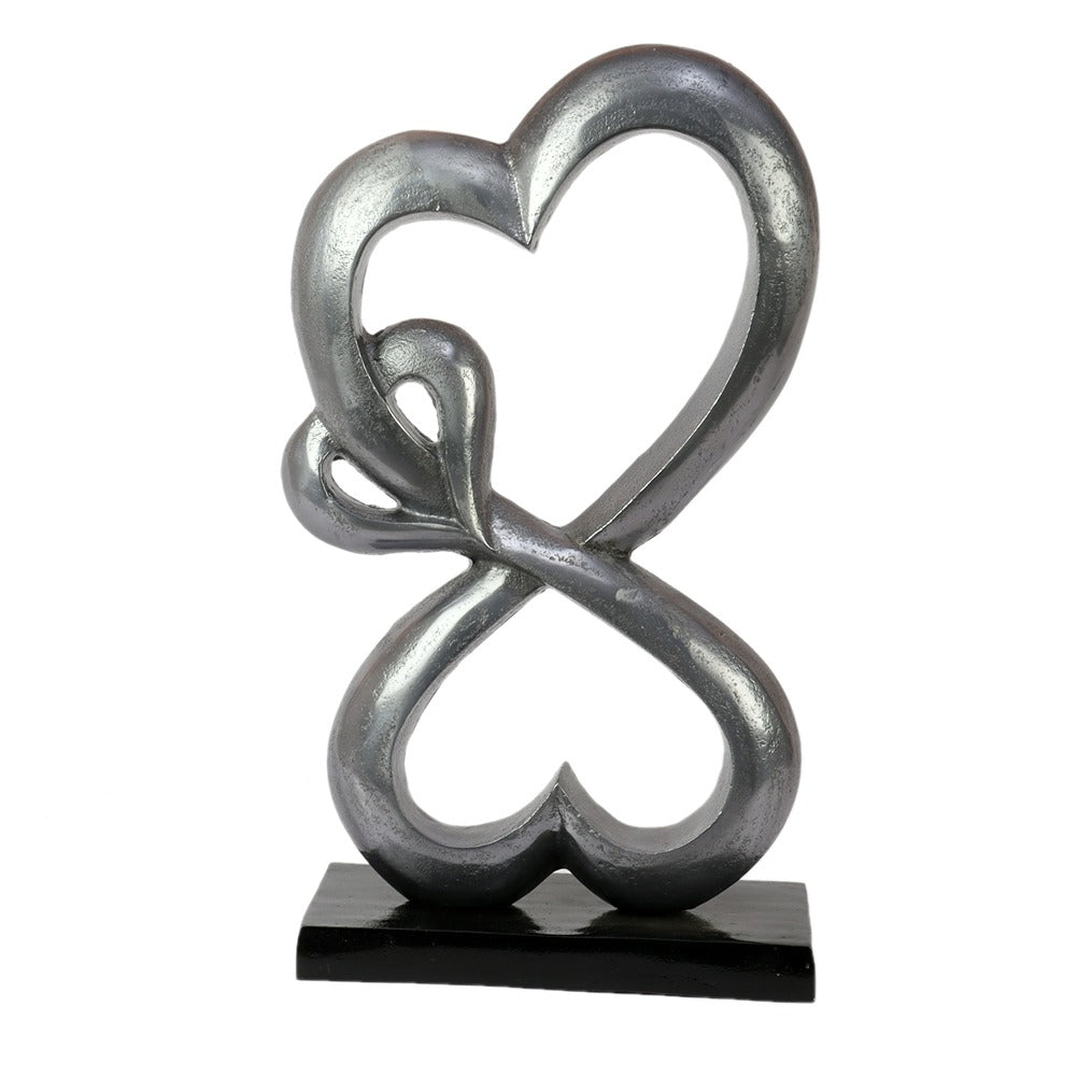 Family Heart Vblue Sculpture Large