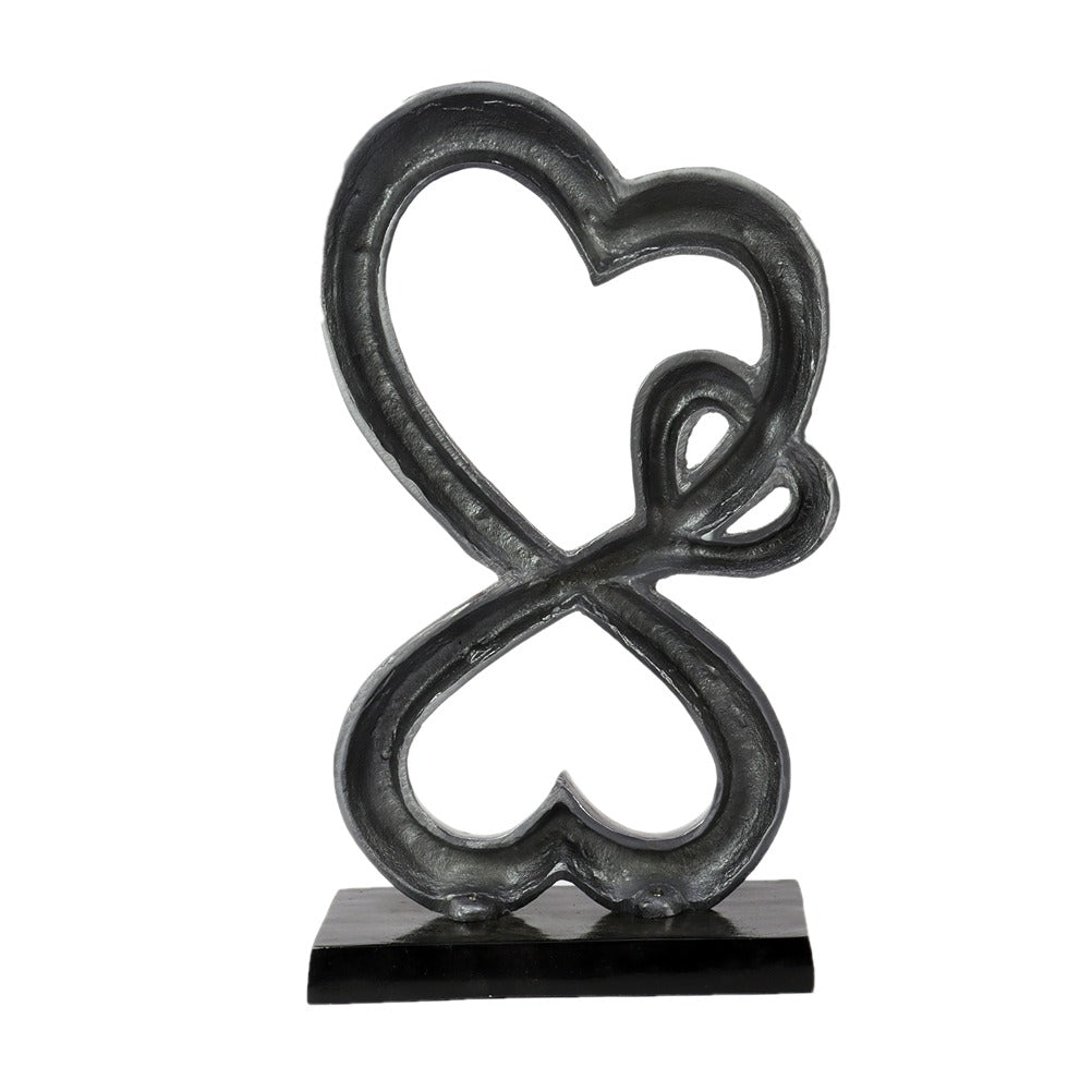 Family Heart Vblue Sculpture Large