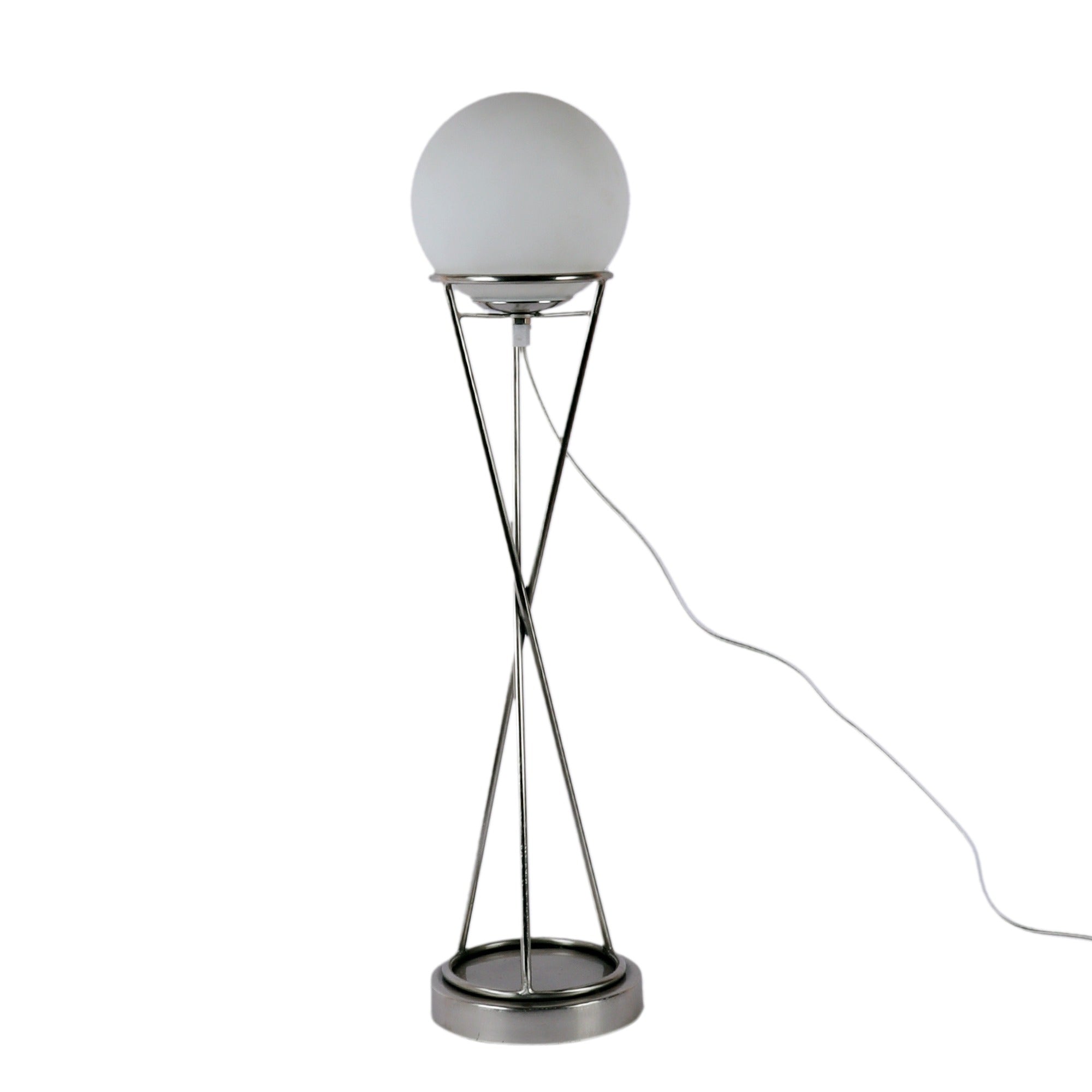 " Sybil's Orb" Silver by Décor de Maison silver table lamp in Pewter finish