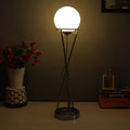 " Sybil's Orb" Silver by Décor de Maison silver table lamp in Pewter finish