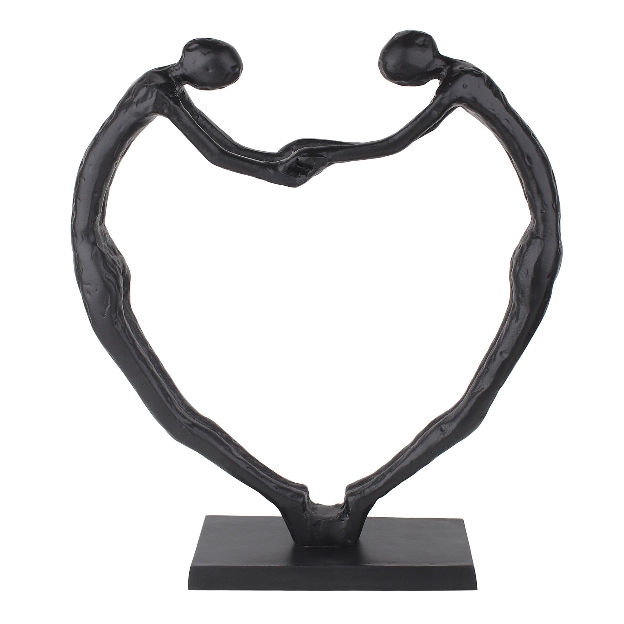 Heartfelt Harmony Sculpture in Black