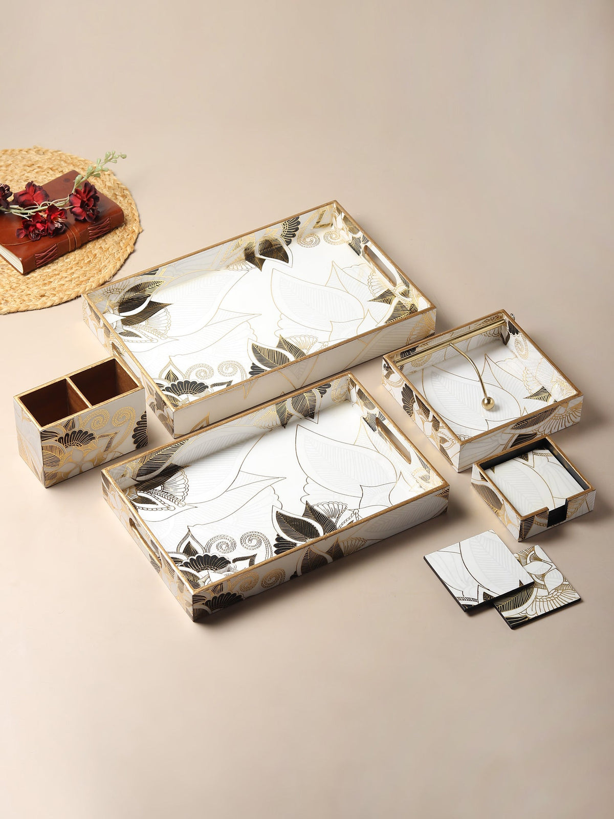 Ivory Noir Bloom Kitchen Set M.M.I. OVERSEAS