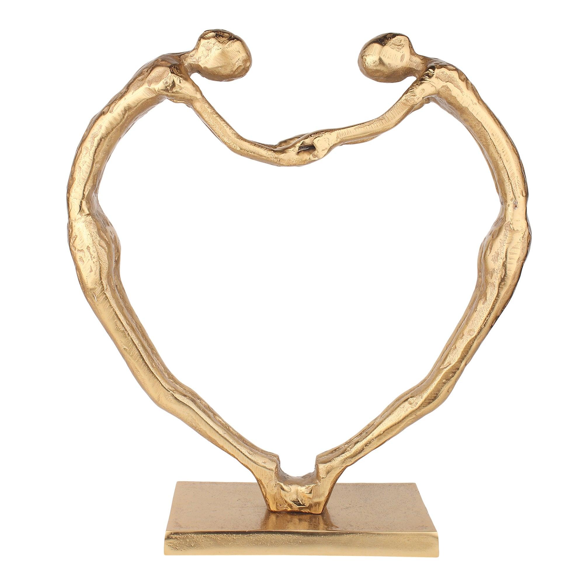 Heartfelt Harmony Sculpture in Gold