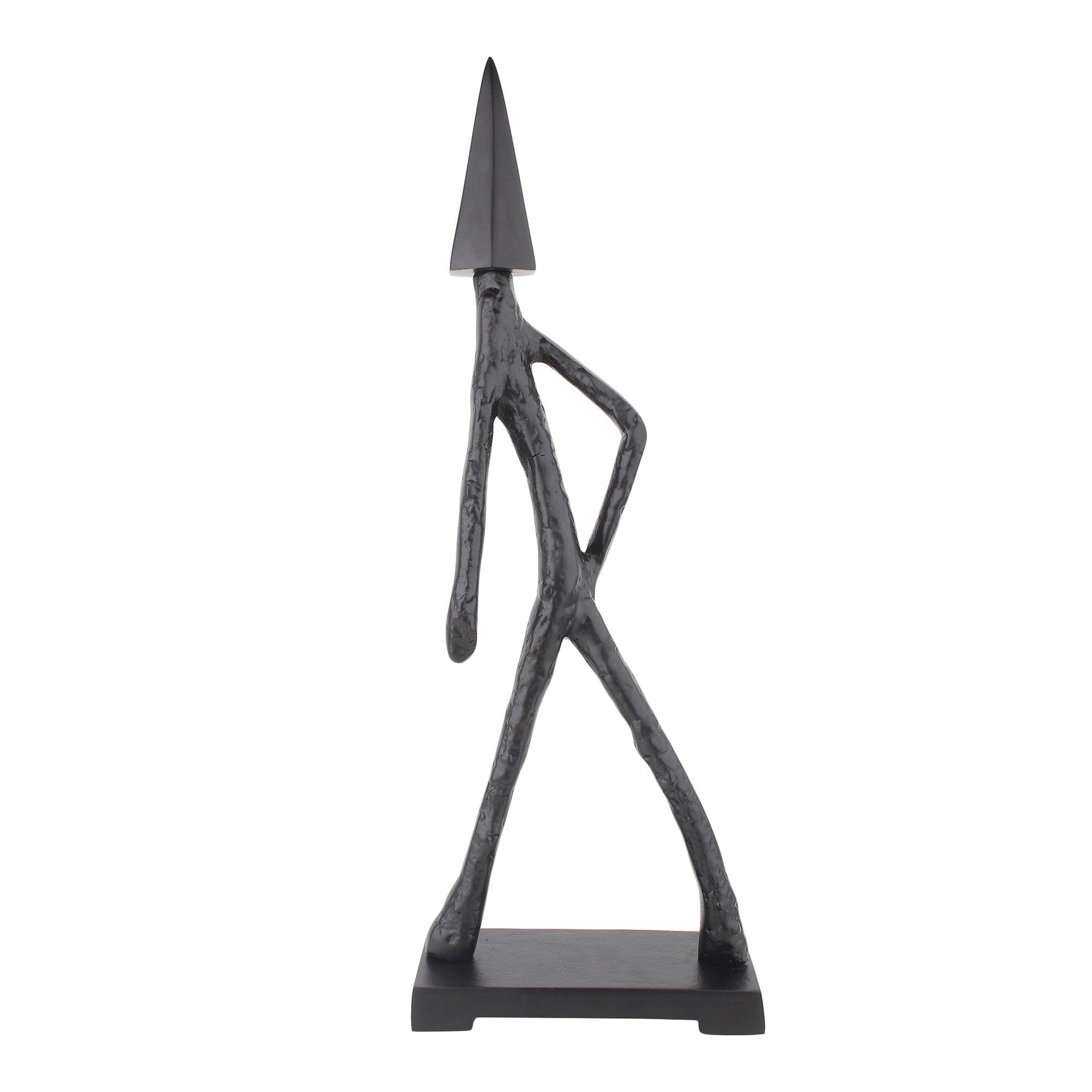 Arrowed Being Sculpture in Black