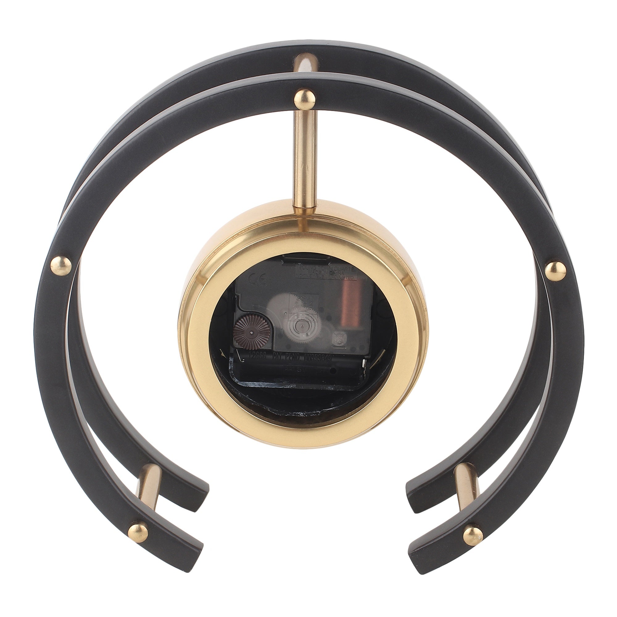 Luna Serenade Table Clock in Gold & Black