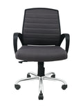 Smart Ergonomic Chair With Breathable Grey Mesh Fabric
