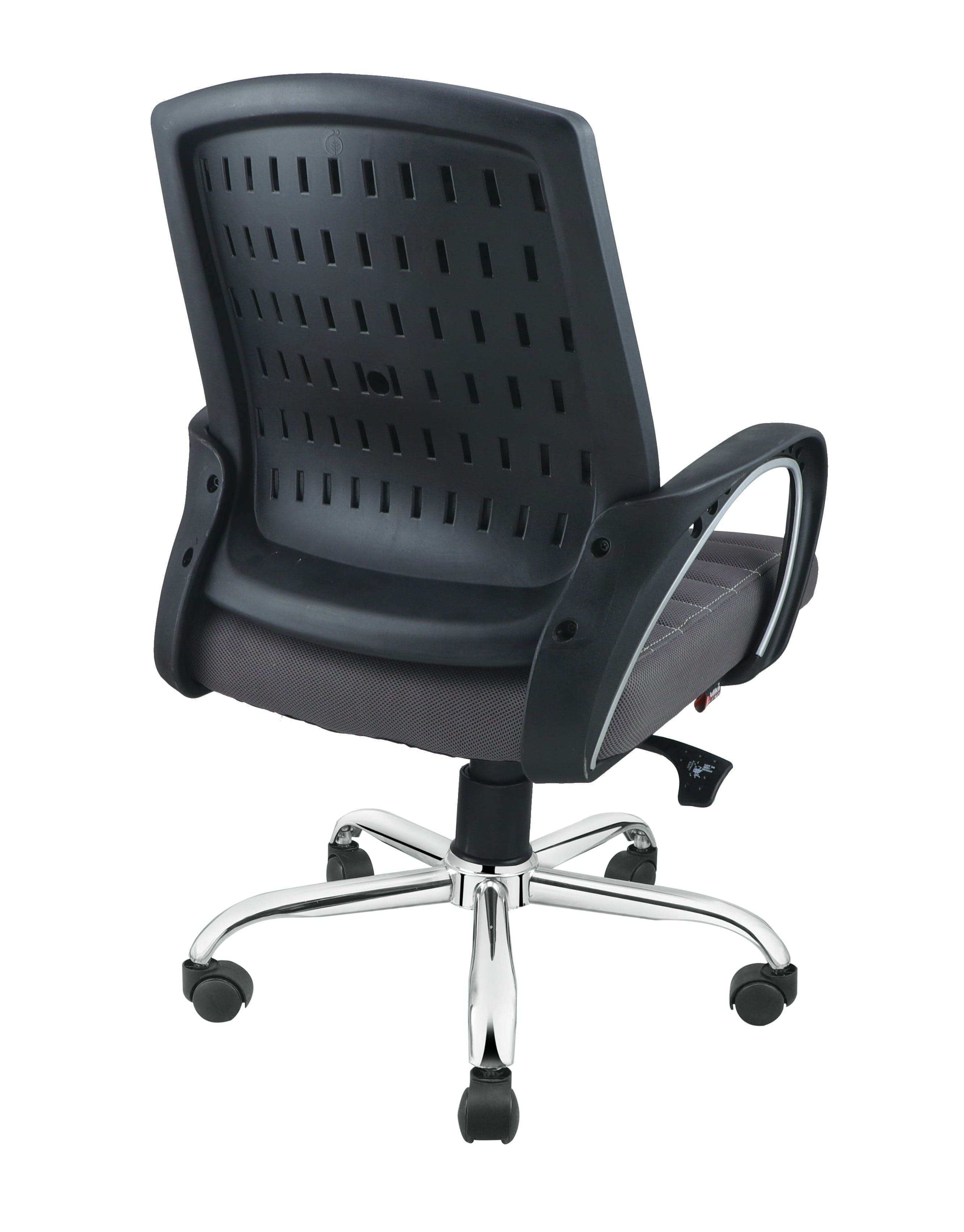 Smart Ergonomic Chair With Breathable Grey Mesh Fabric