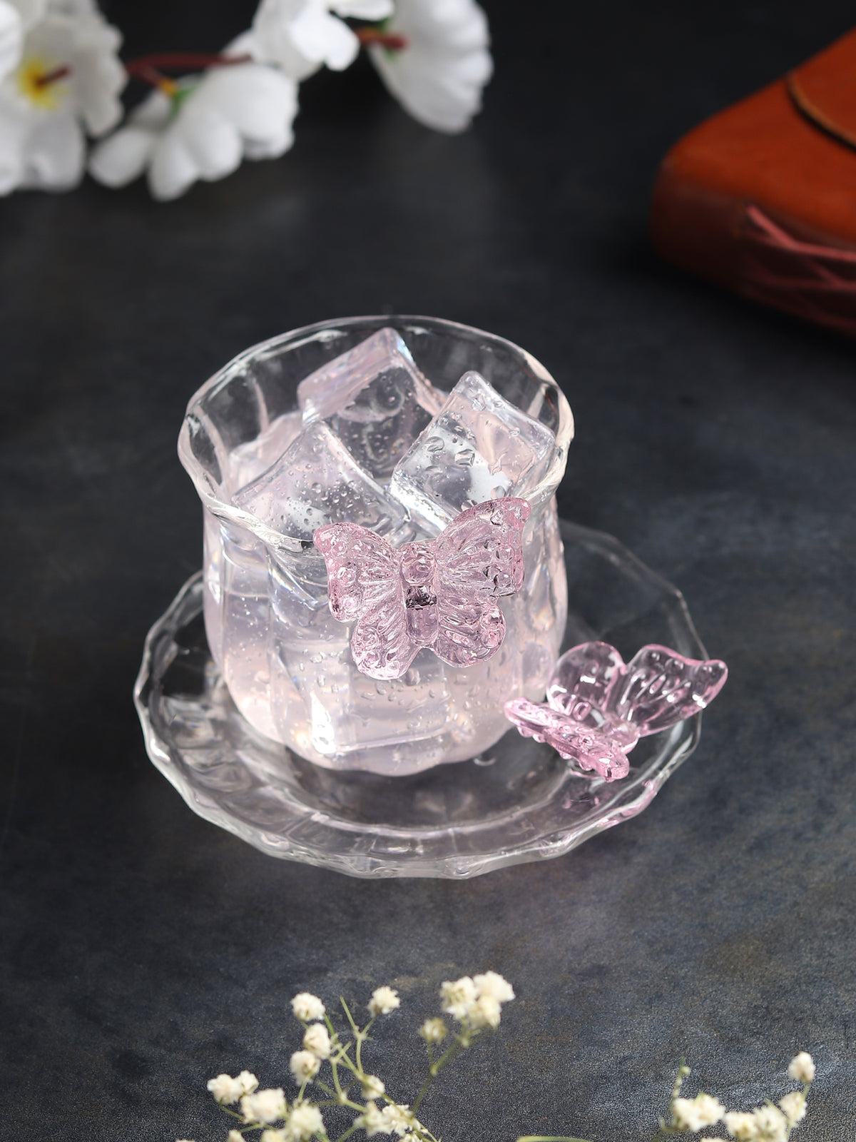 Titli Mira Glass Cup & Saucer - Ouchcart