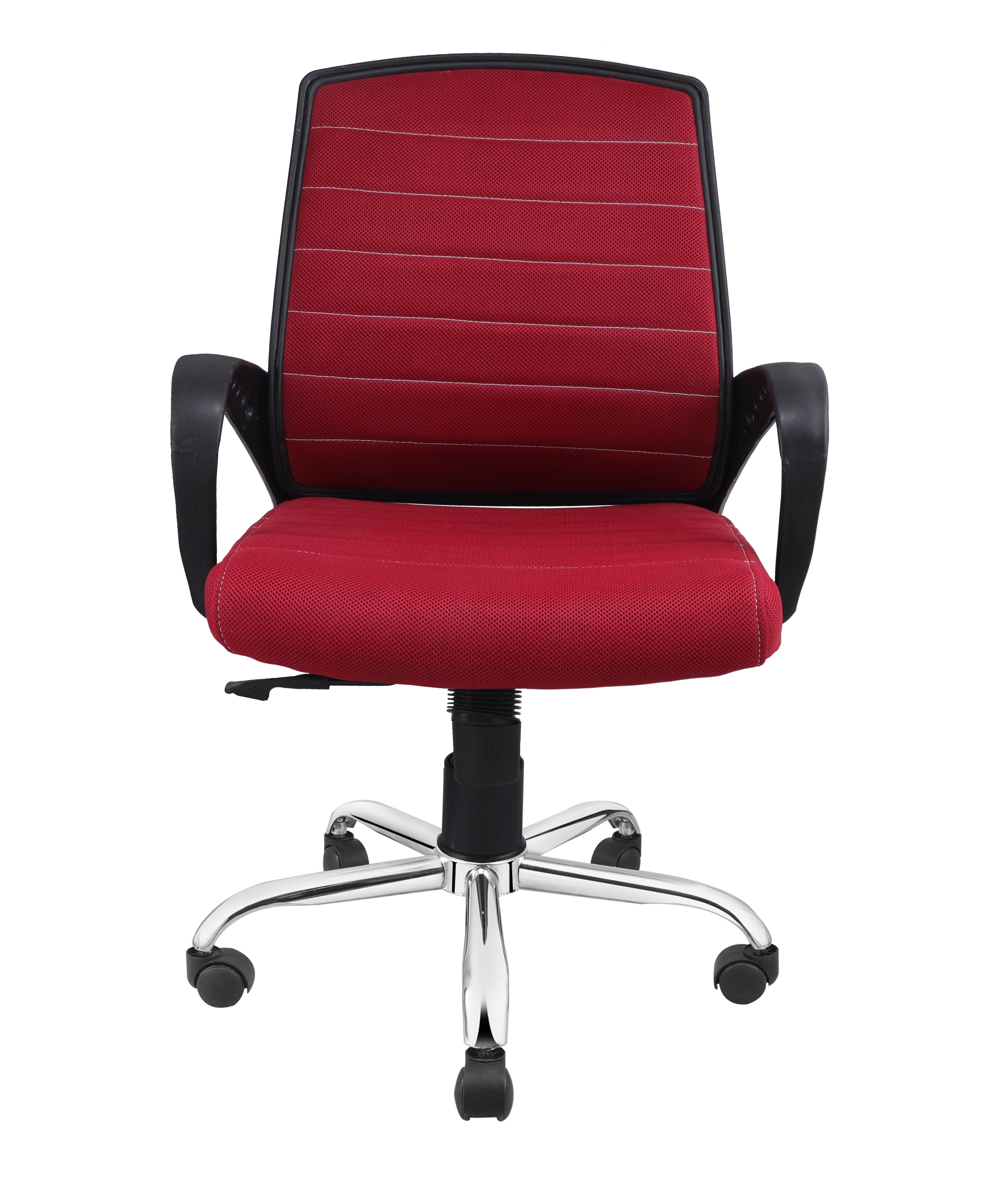 Smart Ergonomic Chair With Breathable Red Mesh Fabric
