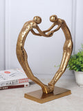 Heartfelt Harmony Sculpture in Gold