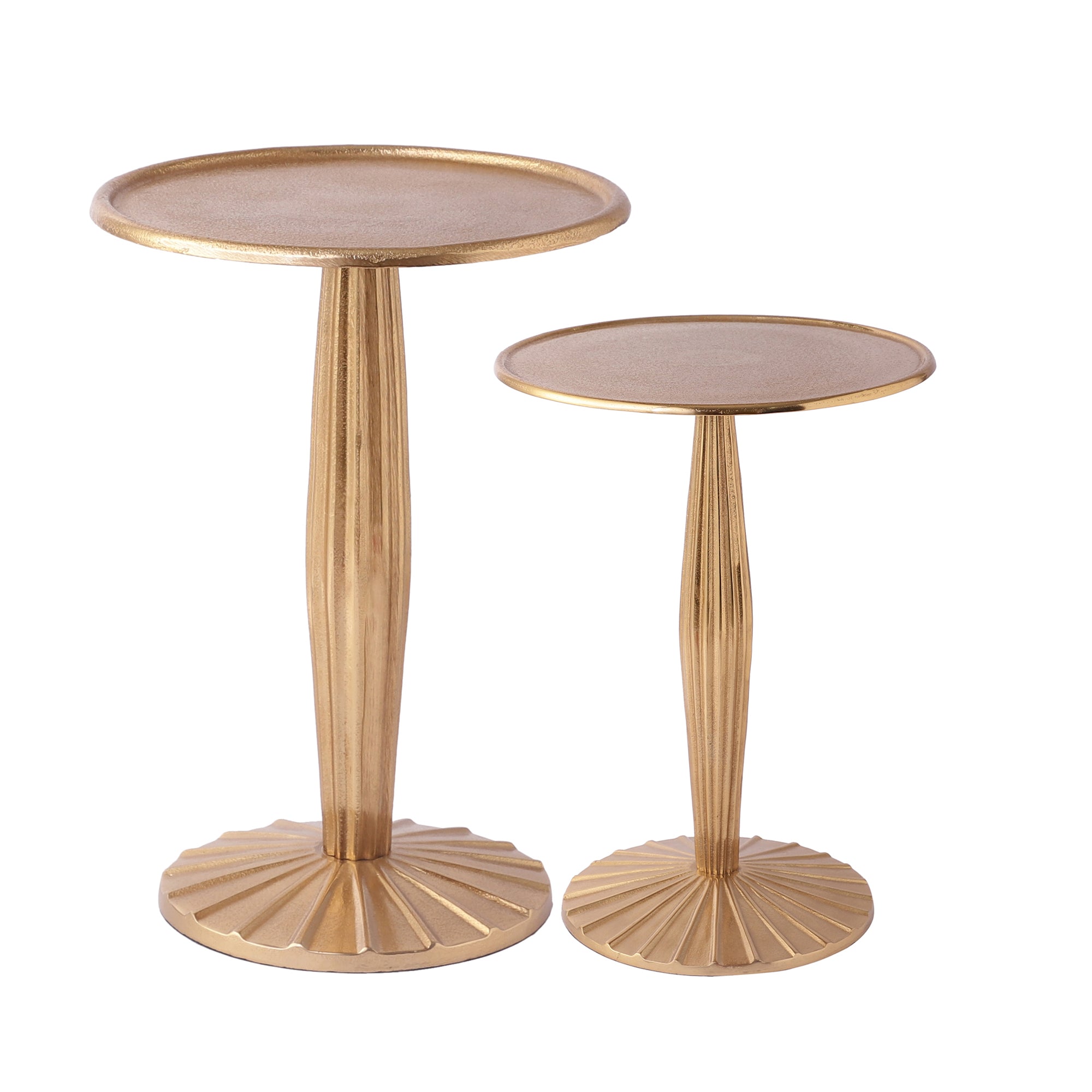 Radiant Gold Duo Side Tables Set