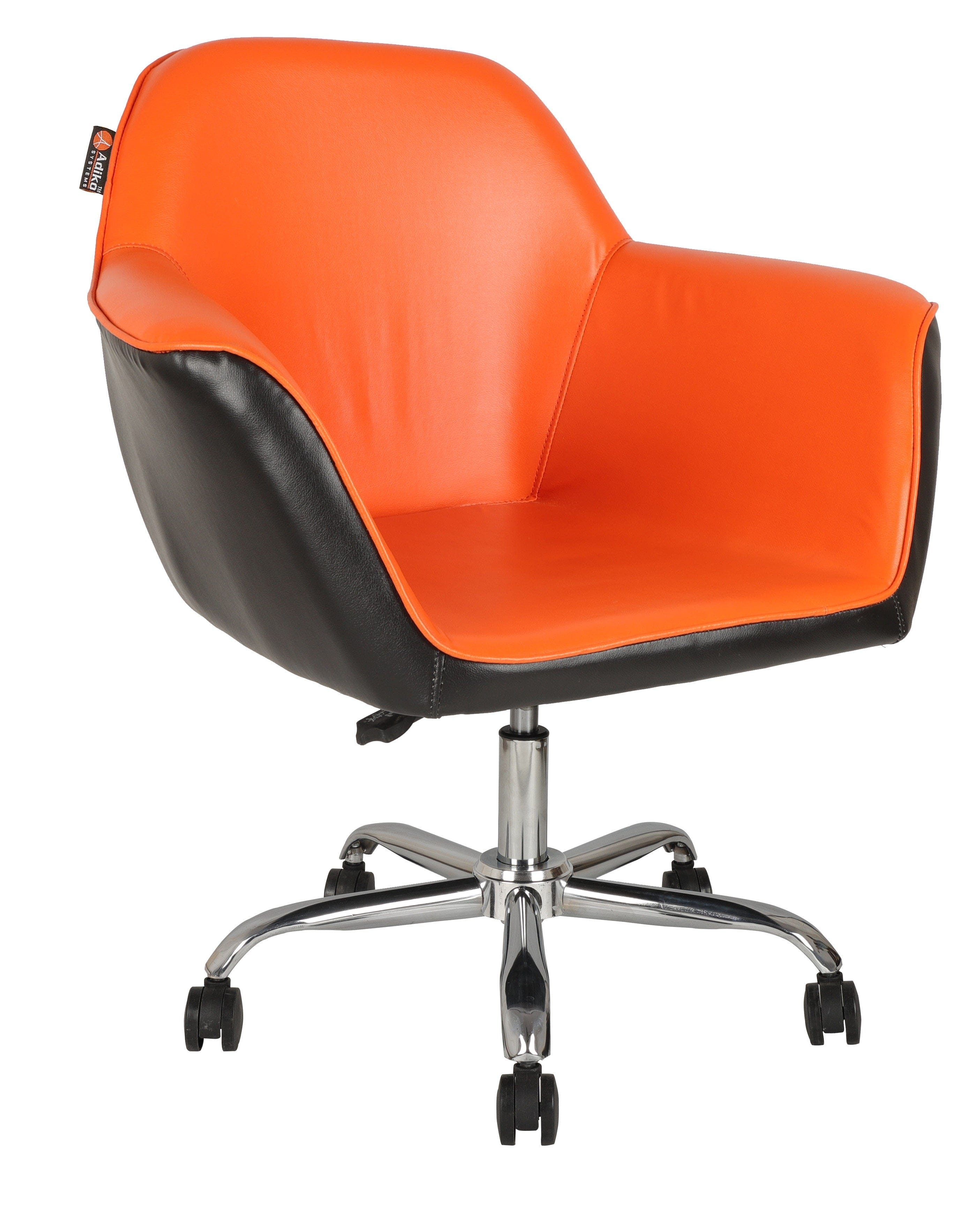 Adiko Lounge Chair in Orange / Black Color