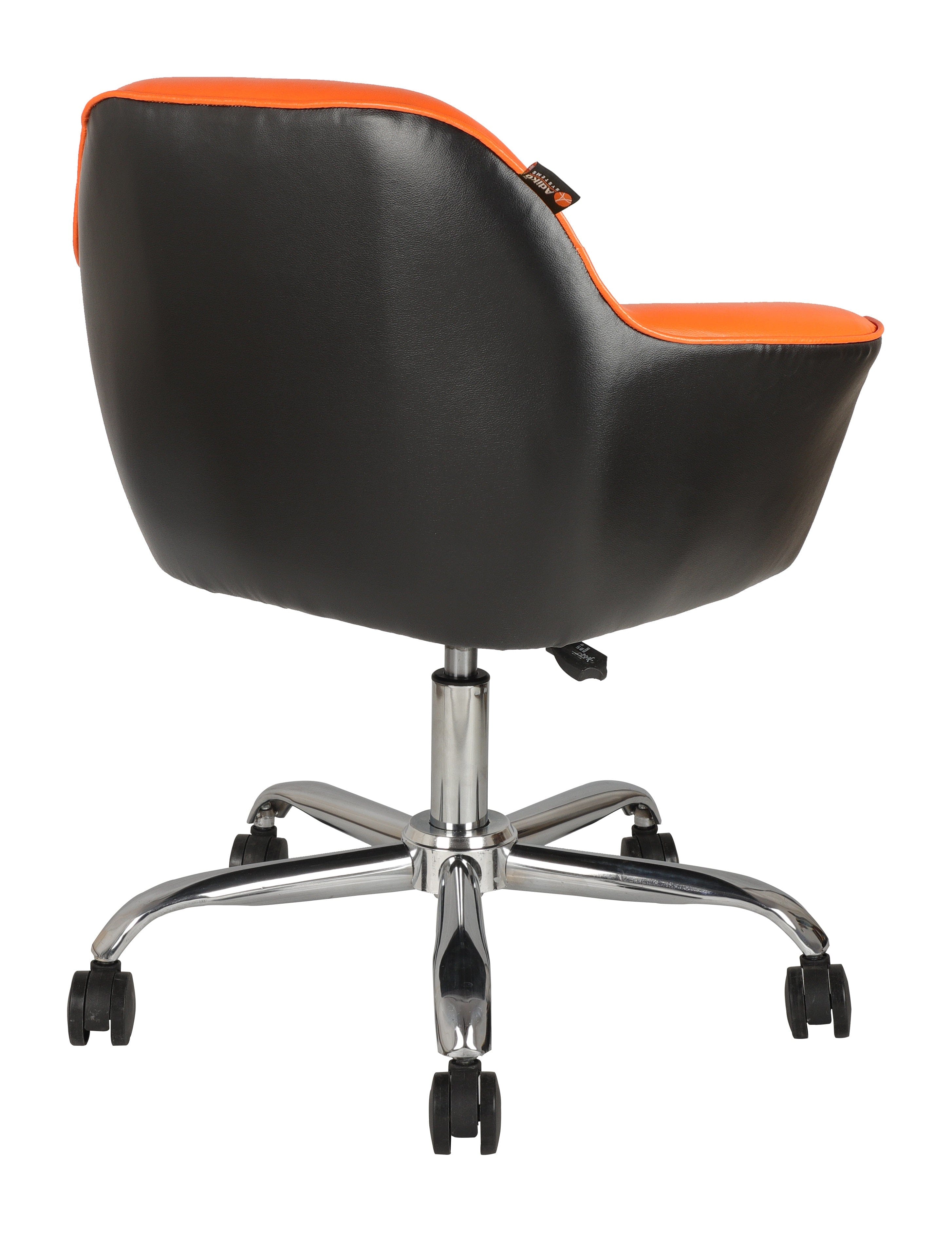 Adiko Lounge Chair in Orange / Black Color