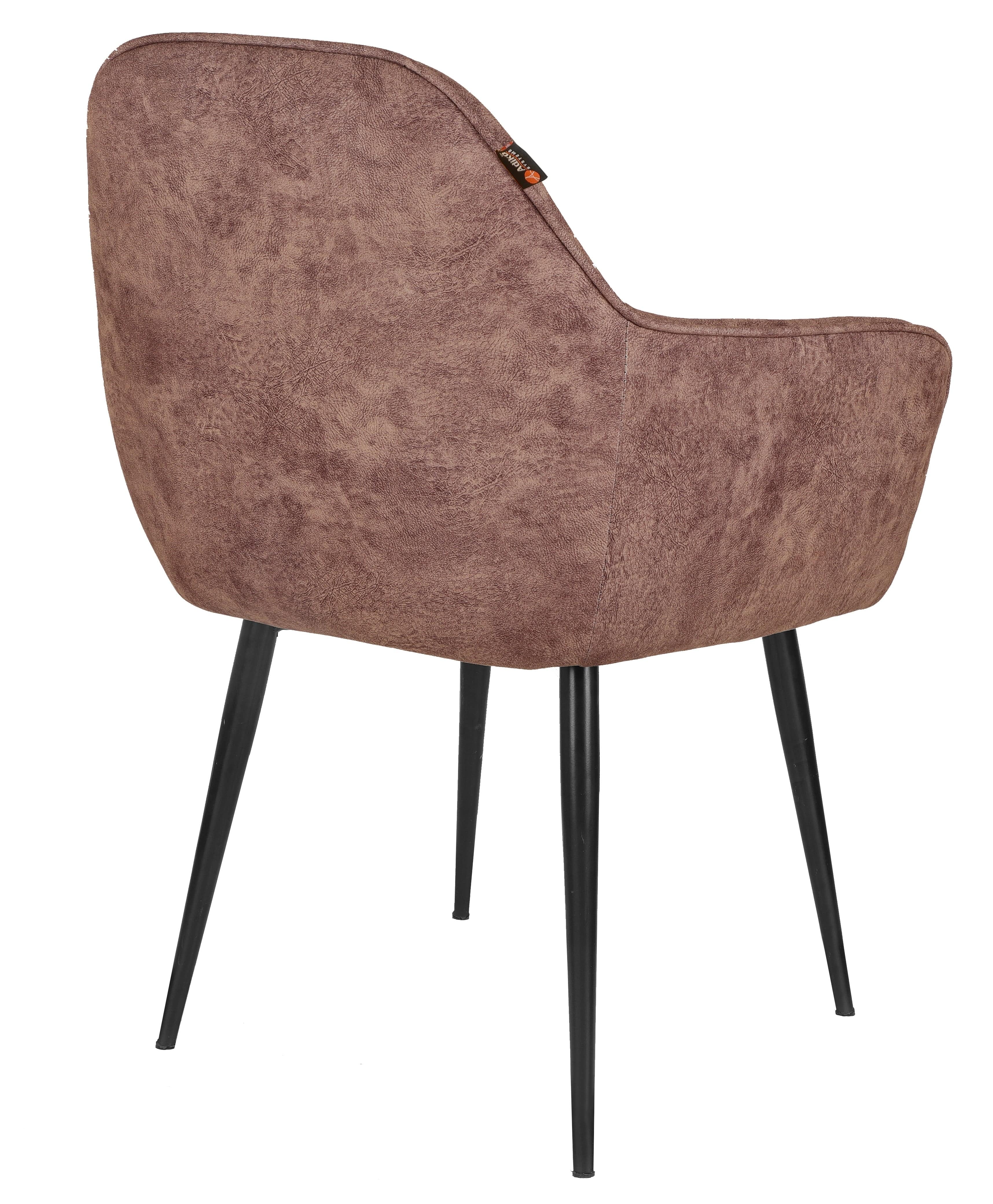 Adiko Lounge Chair Stool in Brown Color