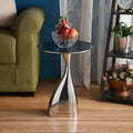 De Maison Decor Ernest Table In Blue Enamel Silver Finish
