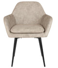 Adiko Lounge Chair Stool in Cream Color