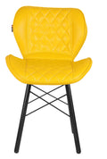 Adiko Flower Lounge Stool in Yellow