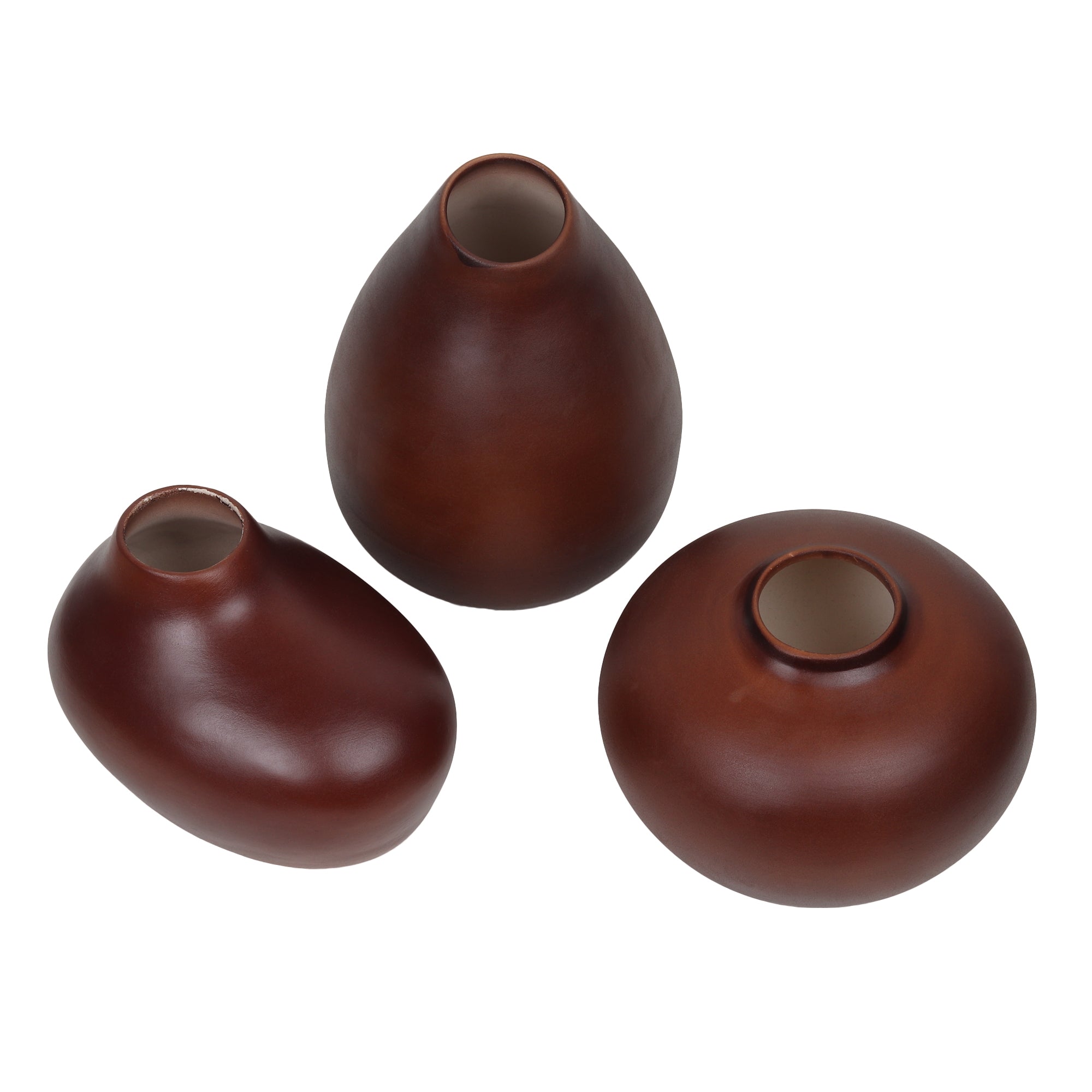 Varys Trio brown vase set